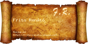 Frits Renátó névjegykártya